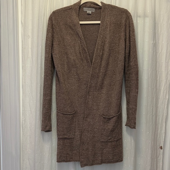 Barefoot Dreams Sweaters - Barefoot Dreams Cardigan Women’s Small Soft Brown Open Front Comfy Cozy Duster
